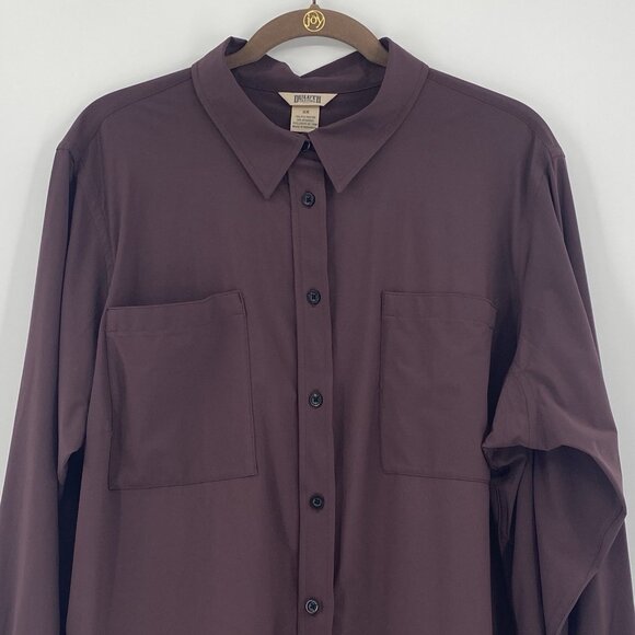 Duluth Trading Womens Size 2X Deep Burgundy Flexcellence Shirt Hiking Outdoor - Picture 6 of 9